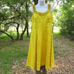 Maggie London Sunny Yellow Bubble Print Sundress Womens Size 10
